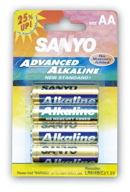 AA baterie, alkalická tužka sanyo