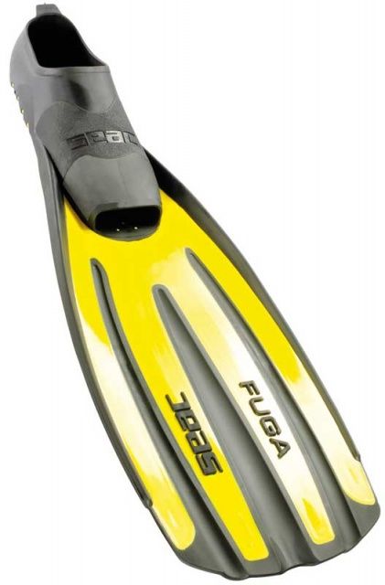 Ploutve FUGA v žluté barvě s kanálky pro šnorchlování i potápění SEAC SUB