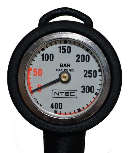 SCUBA NTEC 400bar tlakoměr s hadicí 18cm