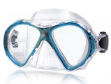 Silva silikonová maska, brýle na potápění, dělená skla - modrá NTEC