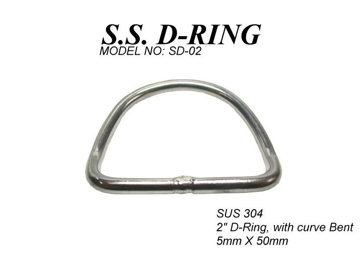 D-RING nerezový 160st. předehnutý tl.4mm NTEC