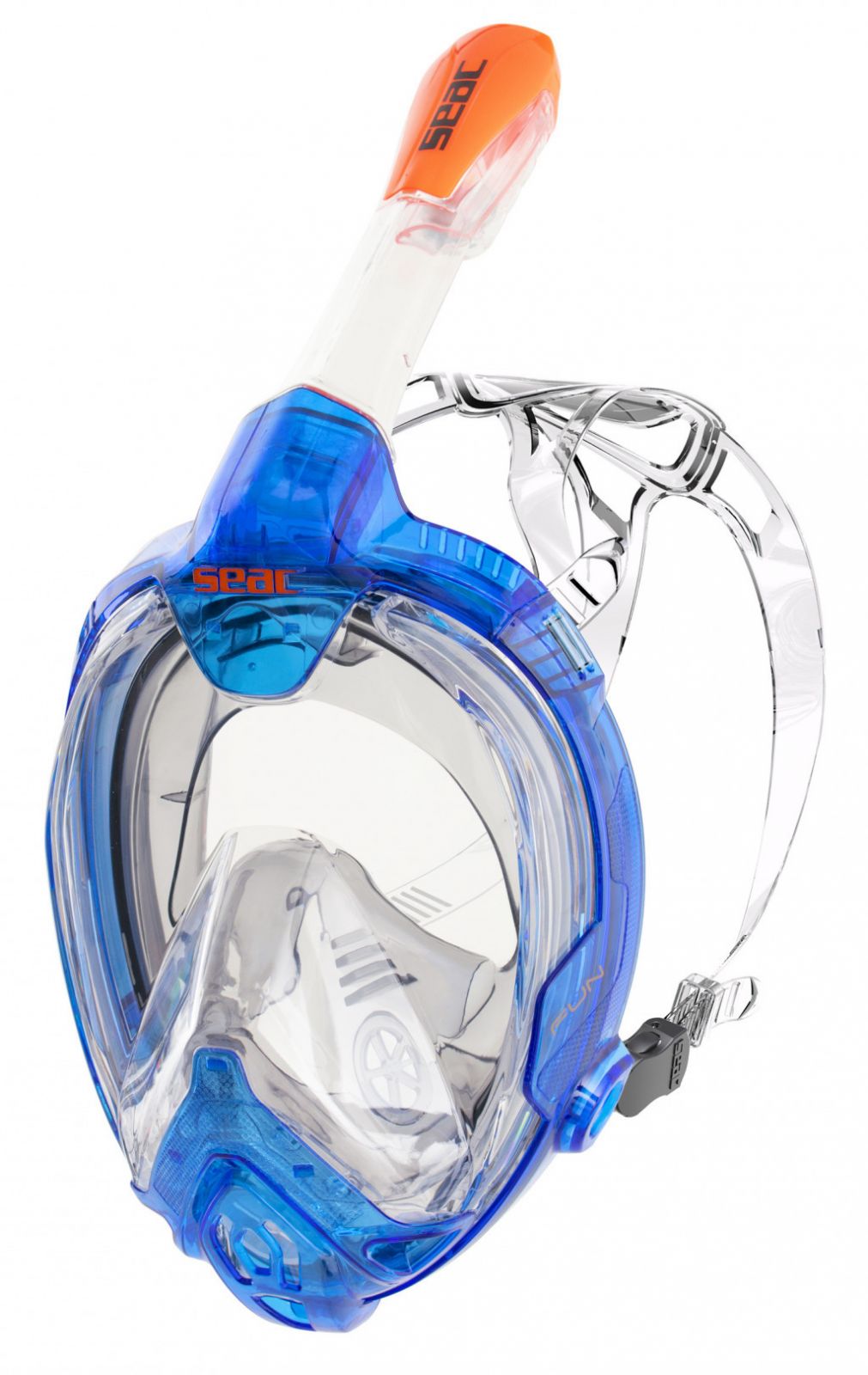 Celoobličejová maska FUN celoobličejová maska pro naše nejmenší - modrá/oranžová SEAC SUB