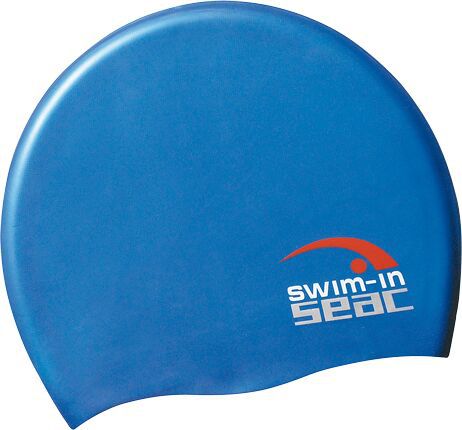 Plavecká čepice silikonová modrá/bílá - modrá SEAC SUB